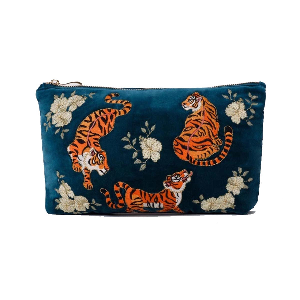 Teal Tiger Everyday Pouch